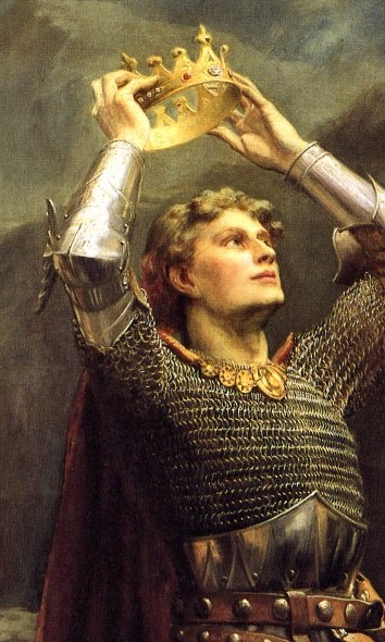 A knight being crowned, representing turning ambition into an empire